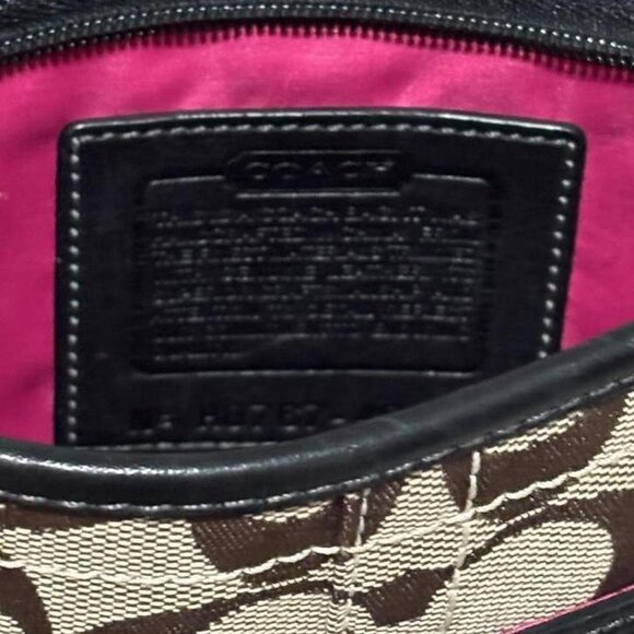 Coach Brown Signature Canvas Crossbody Bag Adjustable Strap - Picture 5 of 8